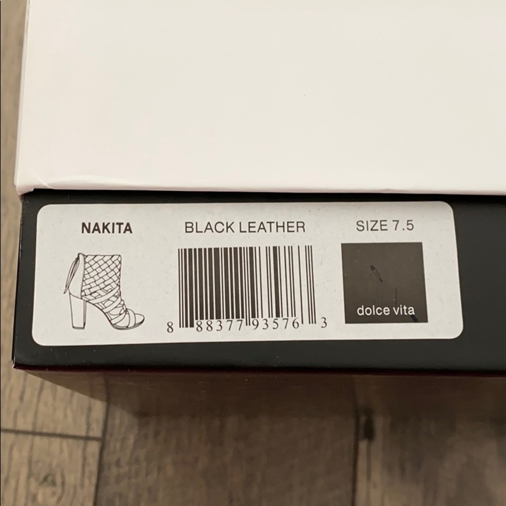 SOLD!!! DOLCE VITA - Nakita black leather heel 7.5 - Picture 7 of 10